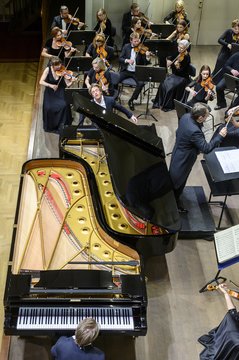Pianistų A. ir L. Jussenų koncertas Vilniaus festivalyje. <br> D. Matvejevo nuotr.
