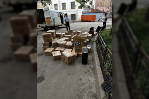 Prie „Wagner“ biuro – netikėtas radinys: aptiko mikroautobusą su 4 mlrd. rublių