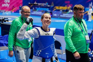 Europos žaidynių tekvondo turnyre lietuvę nuo galimybės kovoti dėl bronzos skyrė vos kelios sekundės