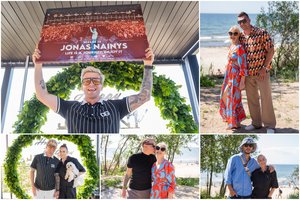 40-metį švenčiantis J. Nainys pajūryje sulaukė ypatingos žmonos staigmenos: subūrė artimiausius draugus