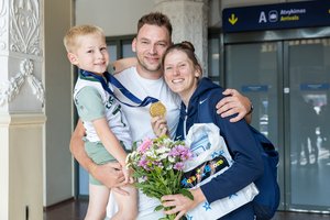 Europos žaidynių čempionai grįžo į Lietuvą