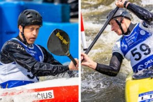 Europos žaidynėse startavę Lietuvos baidarių slalomo lyderiai olimpinį kelialapį medžios pasaulio čempionate