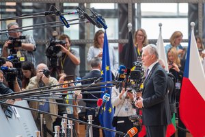 G. Nausėda Briuselyje: ES kartu su transatlantiniais sąjungininkais turi tęsti ir didinti paramą Ukrainai iki pergalės