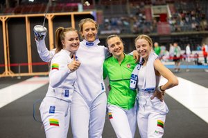 Lietuvos fechtuotojos Europos žaidynių komandų varžybose užėmė 16 vietą