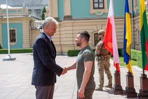 V. Zelenskis: Ukraina neleis pakirsti lenkų ir lietuvių tautų saugumo
