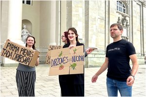A. Kandroto-Celofano proteste – iki 20 žmonių ir jaunimo atsakas jam
