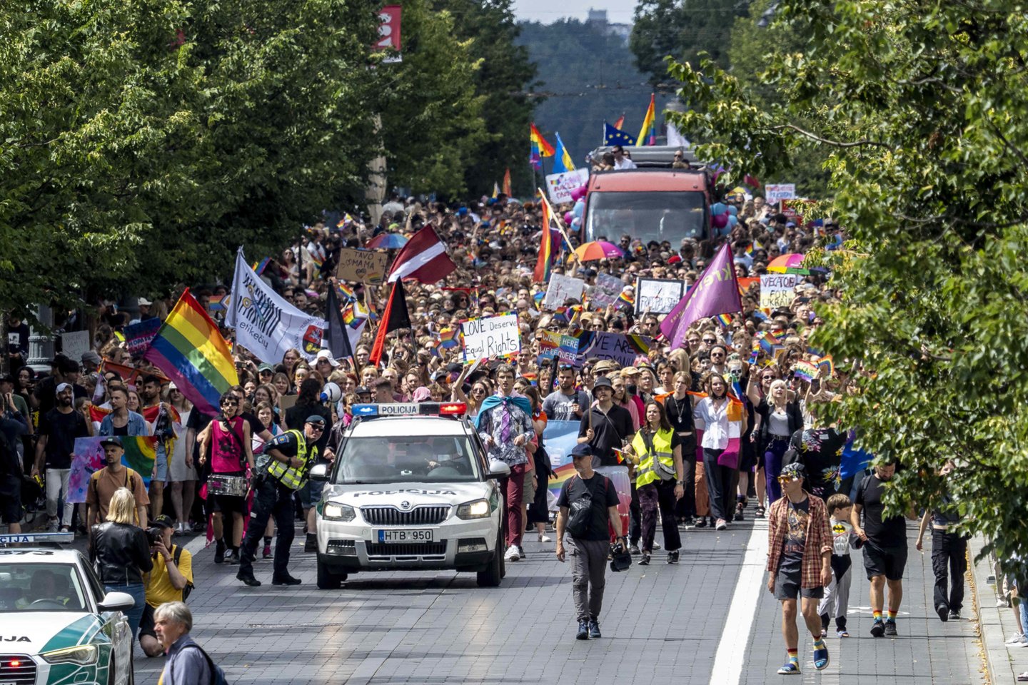 Sostinėje „Vilnius Pride 2023“ eitynės.<br>V.Ščiavinsko nuotr.