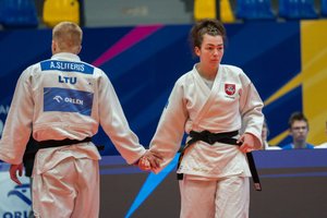 Europos žaidynių dziudo kovose olimpietę pakeitusi M. J. Dudėnaitė: „Iššūkio nepabūgau, neturėjome kitos išeities“