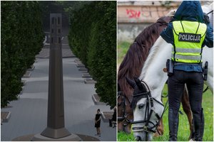 Kaune toliau kunkuliuoja aistros dėl policininkų pagerbimo: vietoj obelisko – pareigūnas ant žirgo?