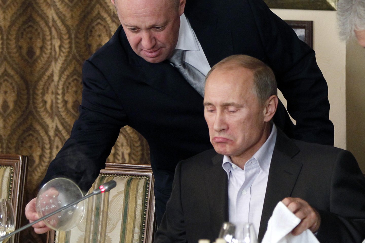 J. Prigožinas ir V. Putinas.<br>AP/Scanpix nuotr.
