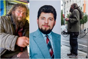 Žinomiausias Vilniaus benamis papasakojo, kaip neteko savo įspūdingų plaukų