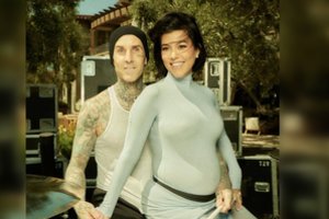 K. Kardashian ir T. Barkeris surengė itin trankų kūdikio lyties atskleidimo vakarėlį roko tema