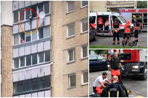 Šiauliuose liepsnojo butas – viena moteris iššoko pro balkoną iš 9 aukšto, evakuoti daugiabučio gyventojai, yra žuvusių