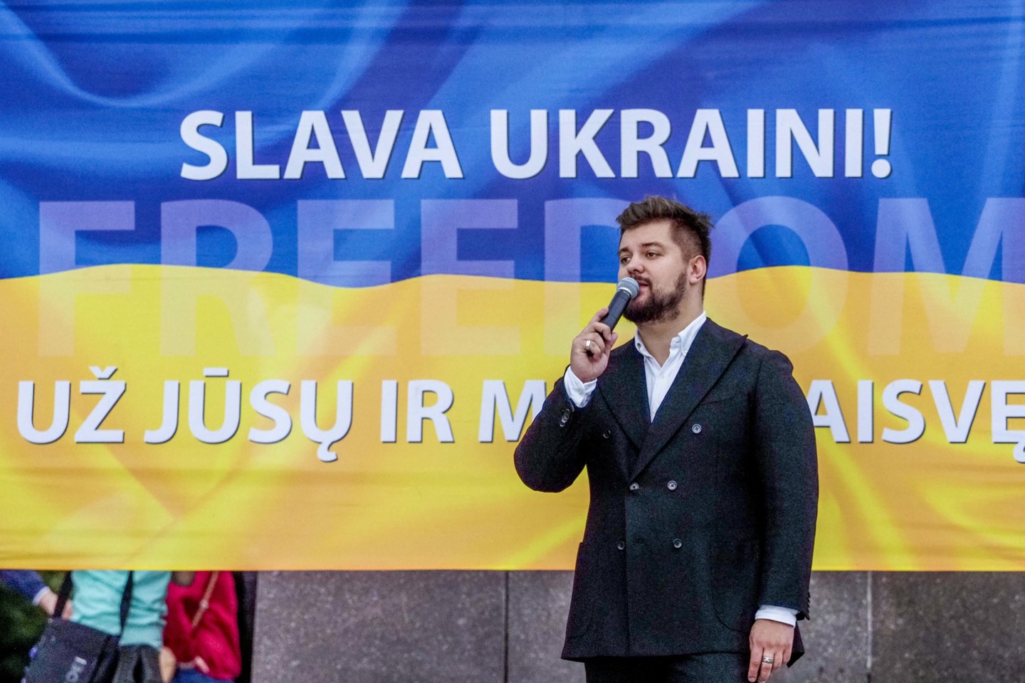 Mitingas Vilniuje: „Ukrainai – narystę NATO be jokių išlygų“.<br> V.Ščiavinsko nuotr.