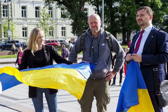 Mitingas Vilniuje: „Ukrainai – narystę NATO be jokių išlygų“.<br> V.Ščiavinsko nuotr.
