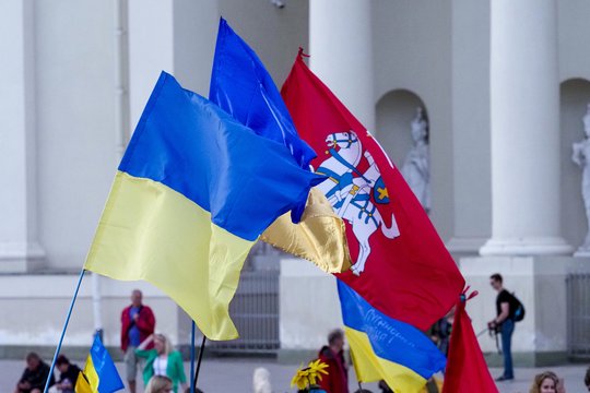 Mitingas Vilniuje: „Ukrainai – narystę NATO be jokių išlygų“.<br> V.Ščiavinsko nuotr.