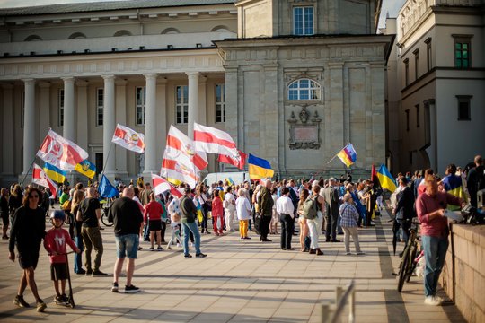 Mitingas Vilniuje: „Ukrainai – narystę NATO be jokių išlygų“.<br> ELTA / Josvydas Elinskas