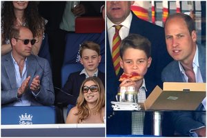 Princas Williamas leido laiką su sūnumi princu George'u: žiūrėjo kriketo rungtynes