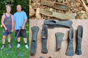 Stulbinanti tėvo ir sūnaus sėkmė: metalo detektoriumi aptiko įspūdingą kiekį istorinių ginklų