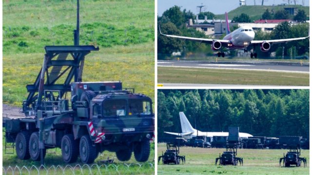 Užfiksuoti vaizdai iš Vilniaus oro uosto: jame – dislokuota gynybos sistema „Patriot“ 