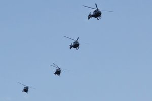 Virš Vilniaus praskrido kariniai vokiečių sraigtasparniai – karys paaiškino, koks buvo to tikslas