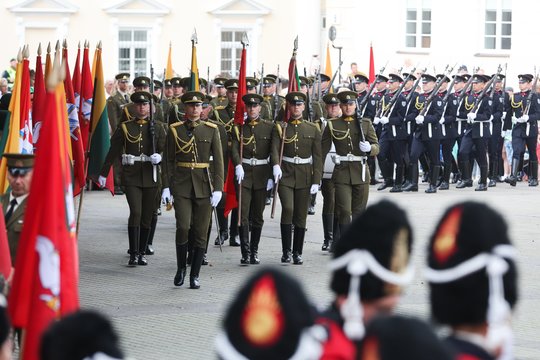  Valstybės vėliavų pakėlimo ceremonija. <br> R.Danisevičiaus nuotr.