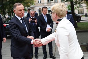 I. Šimonytė susitiko su A. Duda: aptarta sugumo padėtis regione bei NATO viršūnių susitikimas Vilniuje