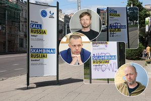 Po pasipiktinimo plakatais „Ar skambinai Rusijai?“ priimtas sprendimas: akcija stabdoma