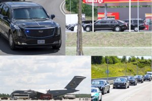 J. Bideno ir jo delegacijos automobiliai jau pasiekė Lietuvą: JAV prezidento limuzinas – su išskirtinėmis savybėmis