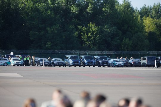 JAV prezidentas Joe Bidenas pirmadienį atvyko į Lietuvą.<br>T.Bauro nuotr.