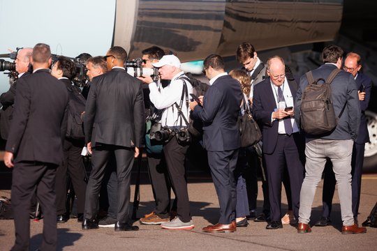 JAV prezidentas Joe Bidenas pirmadienį atvyko į Lietuvą.<br>T.Bauro nuotr.