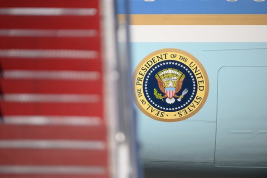 JAV prezidentas Joe Bidenas pirmadienį atvyko į Lietuvą.<br>V.Skaraičio nuotr.