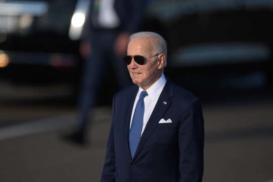 JAV prezidentas Joe Bidenas pirmadienį atvyko į Lietuvą.<br>V.Skaraičio nuotr.