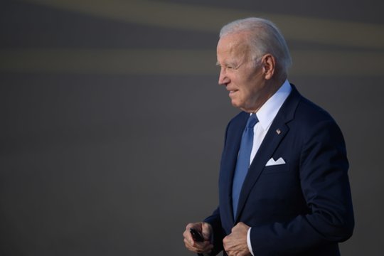 JAV prezidentas Joe Bidenas pirmadienį atvyko į Lietuvą.<br>V.Skaraičio nuotr.