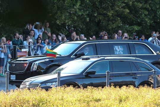 JAV prezidentas Joe Bidenas pirmadienį atvyko į Lietuvą.<br>R.Danisevičiaus nuotr.