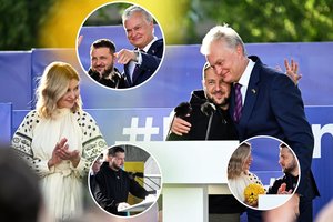 Lietuvos žmonių meilės pakerėtas V. Zelenskis nuo scenos tarė: „Aš – kaip namuose!“