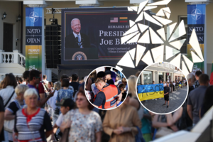 J. Bideno kalbos belaukiant prireikė ir medikų pagalbos: ne visi atlaikė karštį minioje