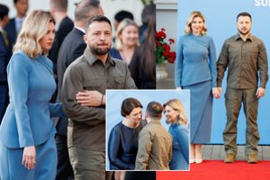 Internete plinta šiltas V. Zelenskio ir D. Nausėdienės pasisveikinimas: dėmesį kaustė O. Zelenskos reakcija