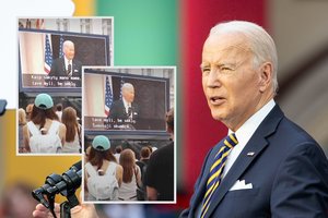Žmonės leipsta juokais, pamatę J. Bideno kalbos subtitrus: neteisingai išverstos frazės nuskambėjo komiškai