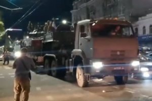 Baltarusijoje – didelė „Wagner“ pajėgų kolona: pastebėta per 60 karinių transporto priemonių