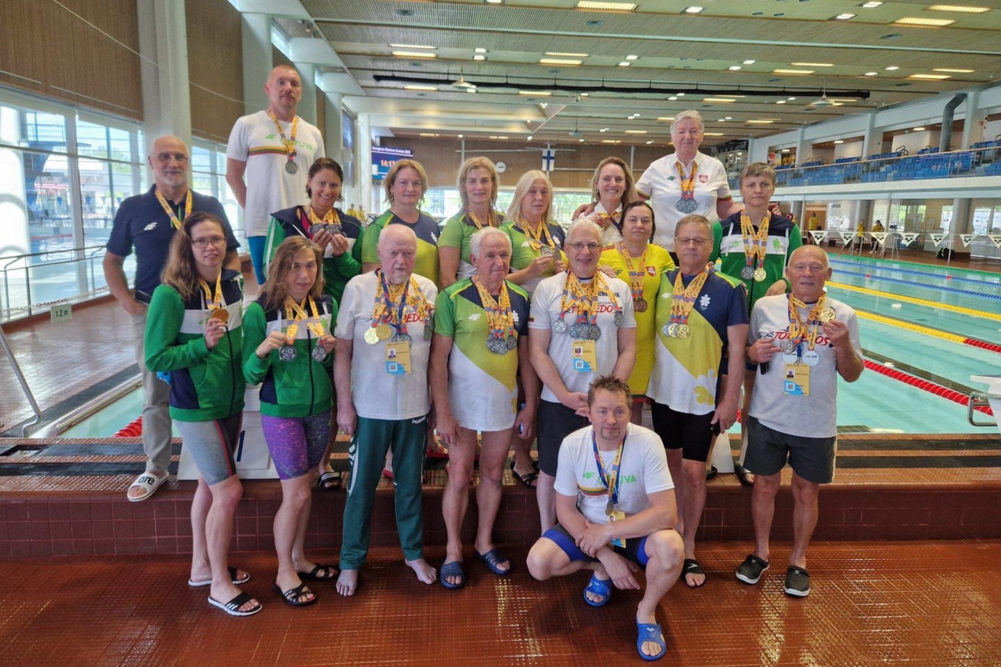  Europos sporto veteranų žaidynėse – rekordiniai Lietuvos plaukikų pasiekimai.<br> ltuswimming nuotr.