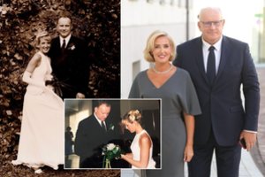 Vestuvių metines svetur mininti Ž. Pinskuvienė paviešino dar nematytas šventės nuotraukas