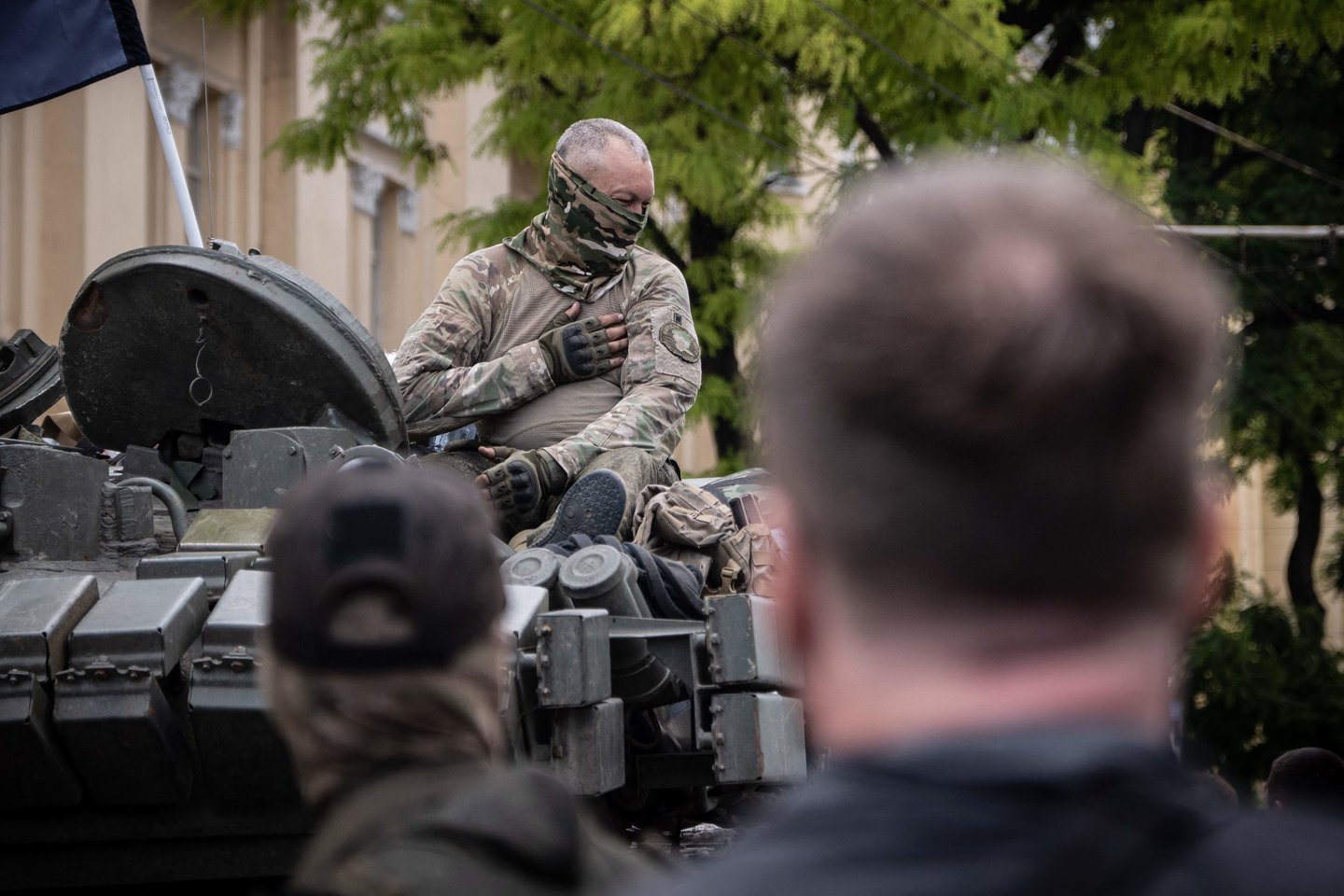Ukrainos žvalgybos atstovas Andrijus Jusovas antradienį nurodė, kad privati karinė bendrovė „Wagner“ Baltarusijoje atliks dvi funkcijas – apmokys karius ir „nervins“ NATO.<br>AFP/Scanpix nuotr.