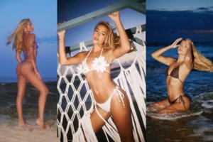 Nidos paplūdimyje Karolina Meschino drabužius nusimetė ne šiaip sau: pažėrė naujienų