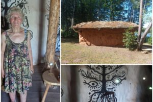 Onos svajonė išsipildė Dūburio ežero saloje – per tris dienas pasistatė išskirtinį namuką