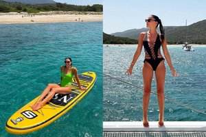 Šarūno Jasikevičiaus žmona Anna Douka Korsikos saloje pademonstravo nepriekaištingą figūrą