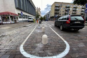 Per anksti džiaugtis: kilpinį eismą reguliuojantys stulpeliai niekur nedingo