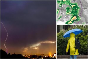 Per Lietuvą slinks šaltasis atmosferos frontas – lis, griaudės, vėjo gūsiai sustiprės iki pavojingų