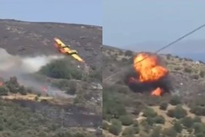 Su košmaru kovojančioje Graikijoje – dar viena nelaimė: sudužo ugniagesių lėktuvas