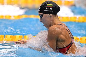 K. Teterevkova pasaulio plaukimo čempionate iškovojo šeštąją vietą